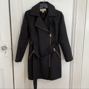 Michael Kors Wool Blend Belted Coat